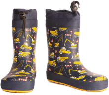 Lade das Bild in den Galerie-Viewer, Koel4Kids Wellie Gefütterte Gummistiefel Tractor Blue